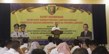 Sekdaprov Fahrizal Darminto, Membuka Rapat Koordinasi Forum Sekretaris Daerah Indonesia Provinsi Lampung